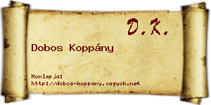 Dobos Koppány névjegykártya