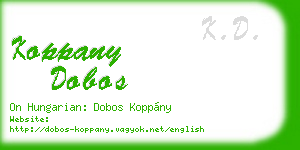koppany dobos business card
