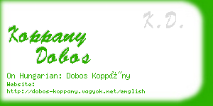 koppany dobos business card